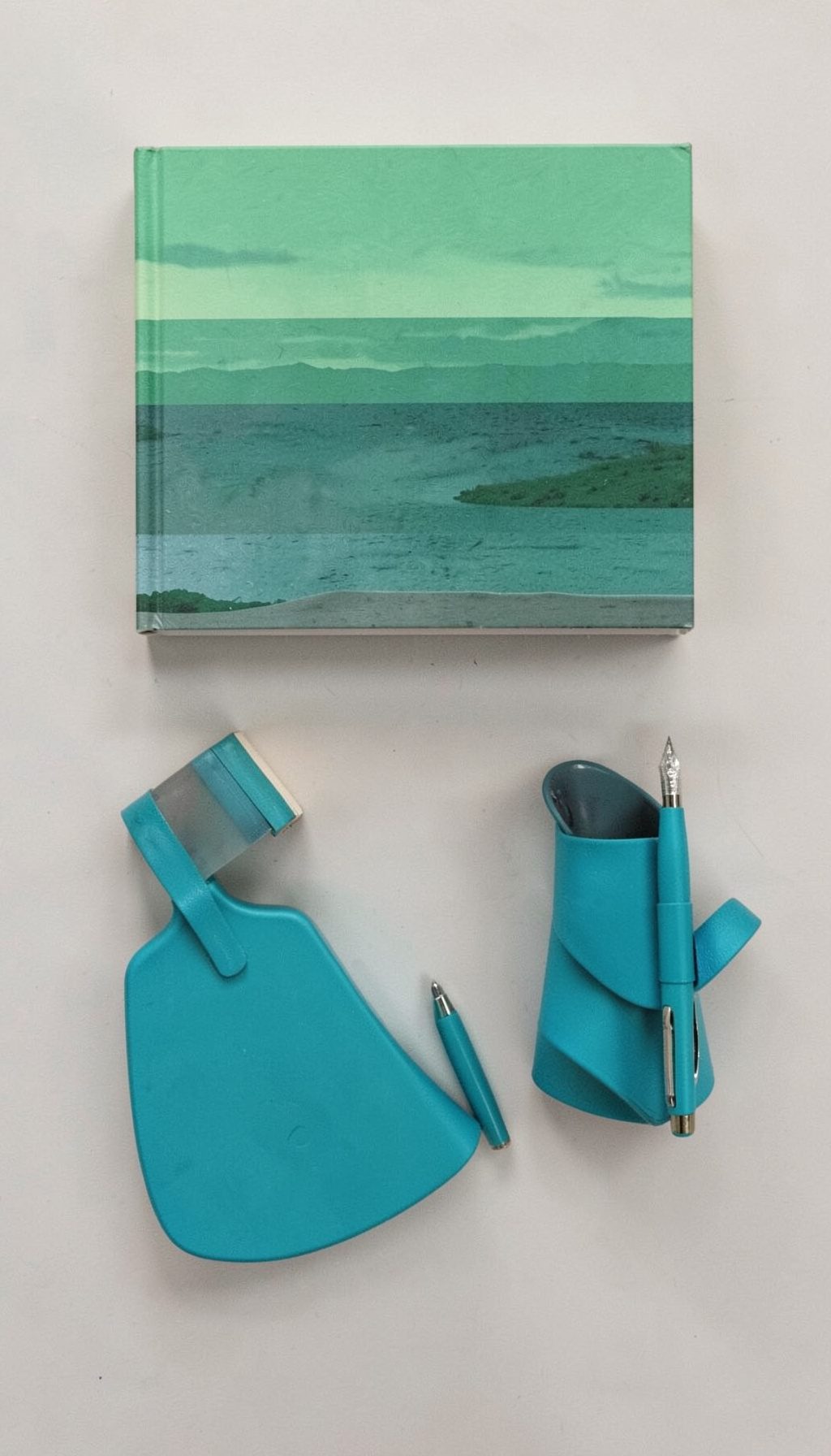 Book cover with layered green and grey horizontal bands suggesting earth and sky, scholarly yet inviting